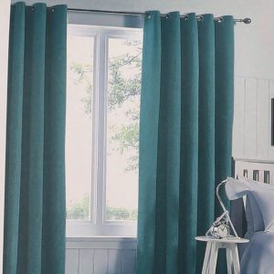 1Pc Danny Home Window Blackout Curtain- Teal Blue