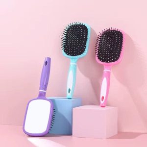 3Pcs Pastel-colored 2-In-1 Hair Brushes