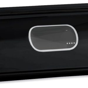 Small Bread Bin With Window- Black