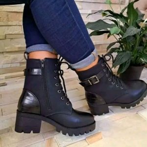 Women's Ankle Boots-Black