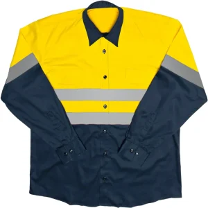 Long Sleeves Reflective shirt Yellow/Navy Blue