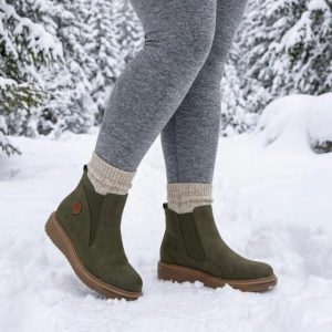 Chelsea Boots -Ladies - Olive Green