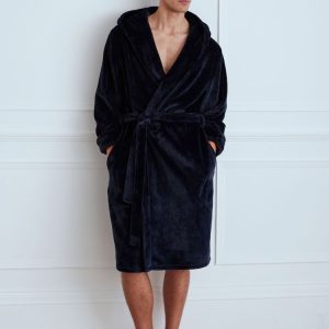 Bathrobe-Men-Navy Blue