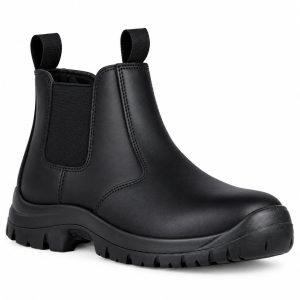 Chelsea Safety Boots With Steel Toe Cap -Brown