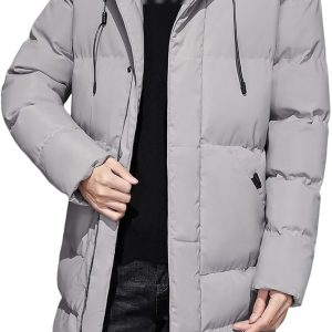 Men's Puffer Coat - Silver Grey