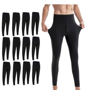 12 Pack Men Leggings - One Size - Black