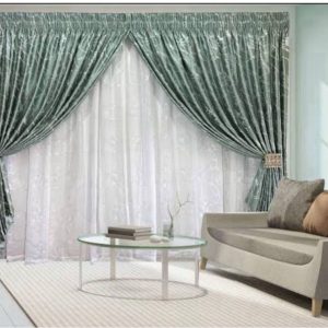 1 Piece Marble22 Duck Egg 2 Panel Curtain