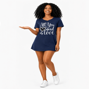 Graphic Print T-Shirt Nightgown