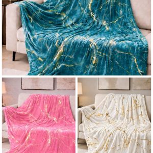Buy Any 3 Marble Velvet Plush Throws - Combo