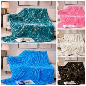 Buy Any 5 Marble Velvet Plush Throws - Bulk