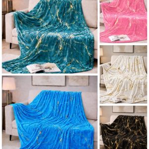 Buy Any 5 Marble Velvet Plush Throws - Bulk
