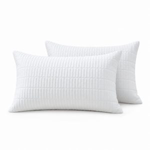 1 Pair of 2 Quilted Fibre Standard Pillows