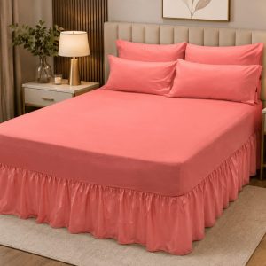 5 Piece Frilled Bed Sheets Combo