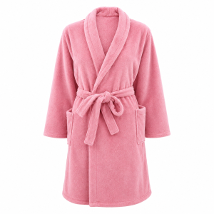 Unisexual Plush Shawl Bathrobe