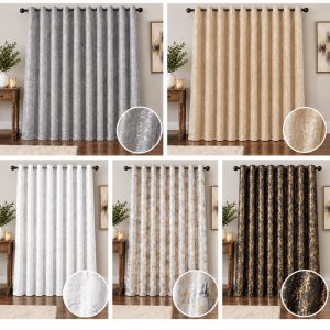 But 5 Piece Marble Velvet Eyelid Curtains - Bulk