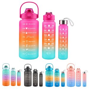 Buy 5 Lockable Lid Motivational Water Bottles - 3 Piece Set