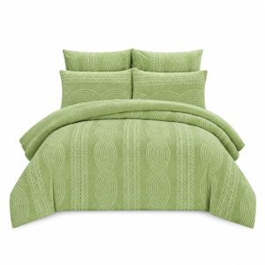 5 Piece Geometric Sherpa Comforter - King