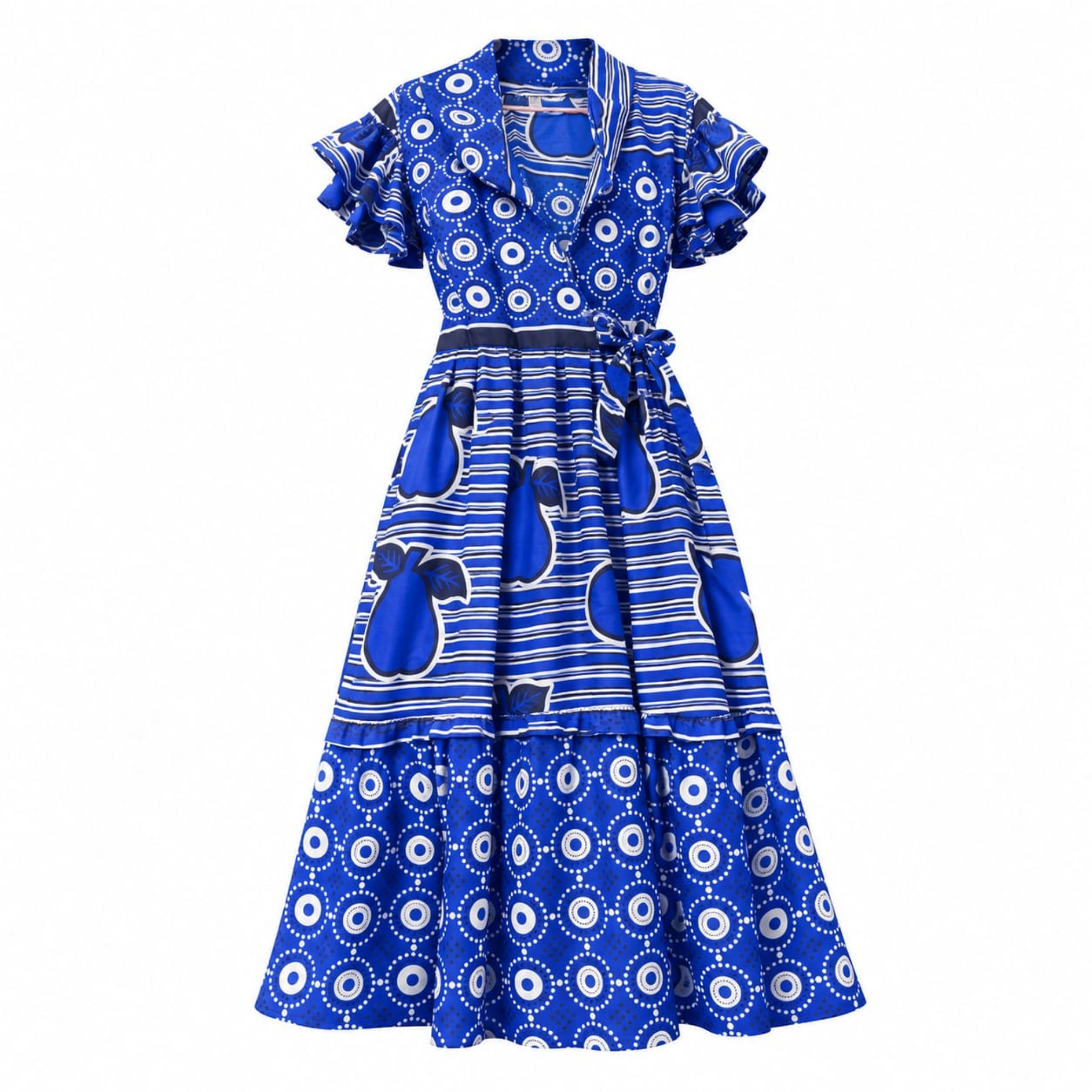 Women’s African Print Wrap Maxi Dress