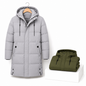 Buy 2 Men' Long Puffer Jackets-Combo